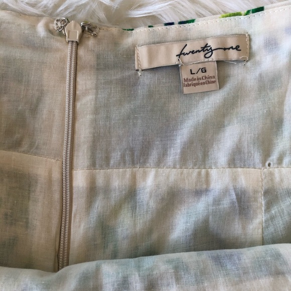 FOREVER 21 Mini Skirt Blue/Green Sz L - Picture 9 of 12